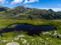 Österreich - Langensee - Blick über einen Tümpel zum Kamm mit dem Torhelm